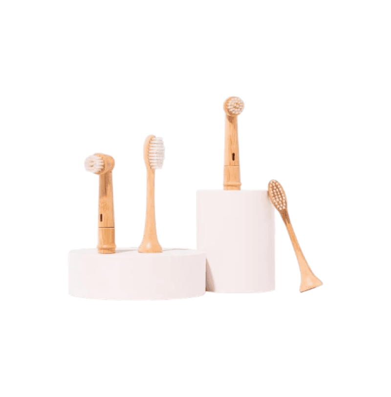 Miswak Bristles Electric Bamboo Toothbrush Heads 2-Pack - Single
