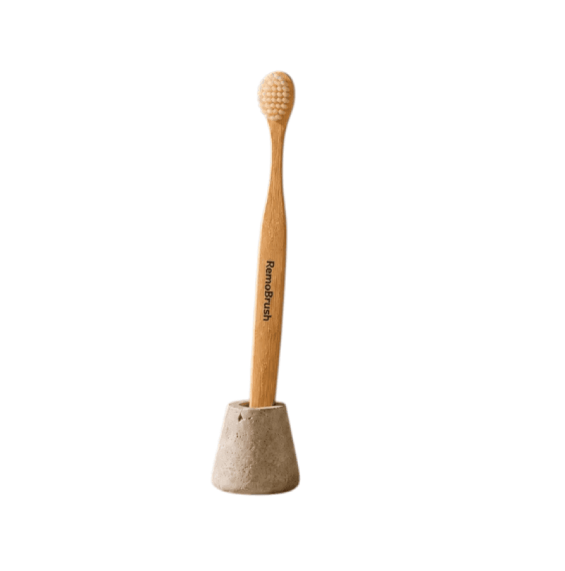 Remo Tongue Brush – Miswak Bristles Bamboo Tongue Cleaner - Pack of Three